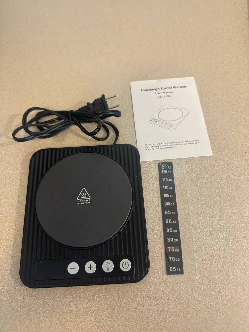 Sourdough Starter Warmer Electric Thermostat Incubator w/ Remote Black TD-FJ002